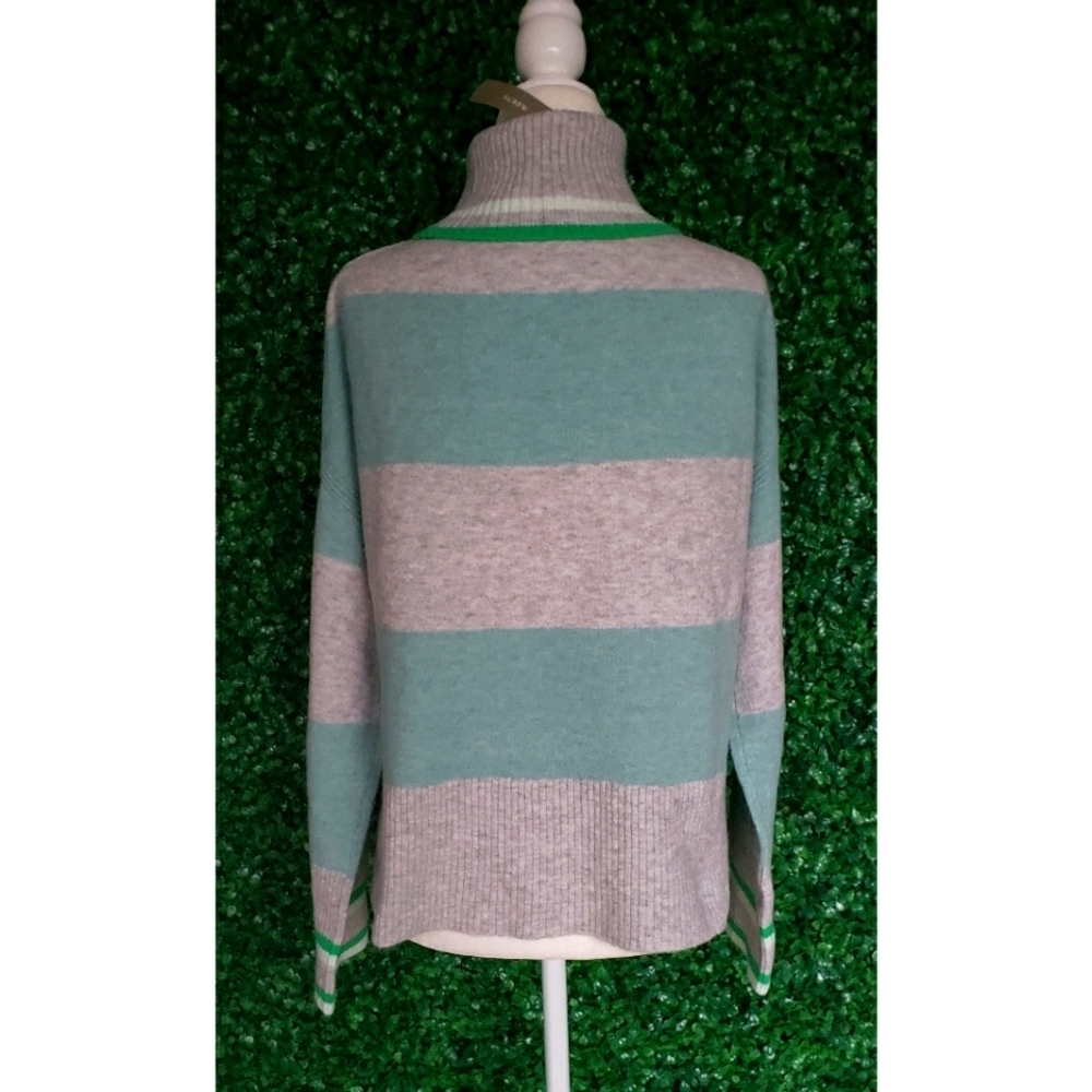 35. J.Crew Striped turtleneck sweater in Supersoft yarn - Picture 6 of 7